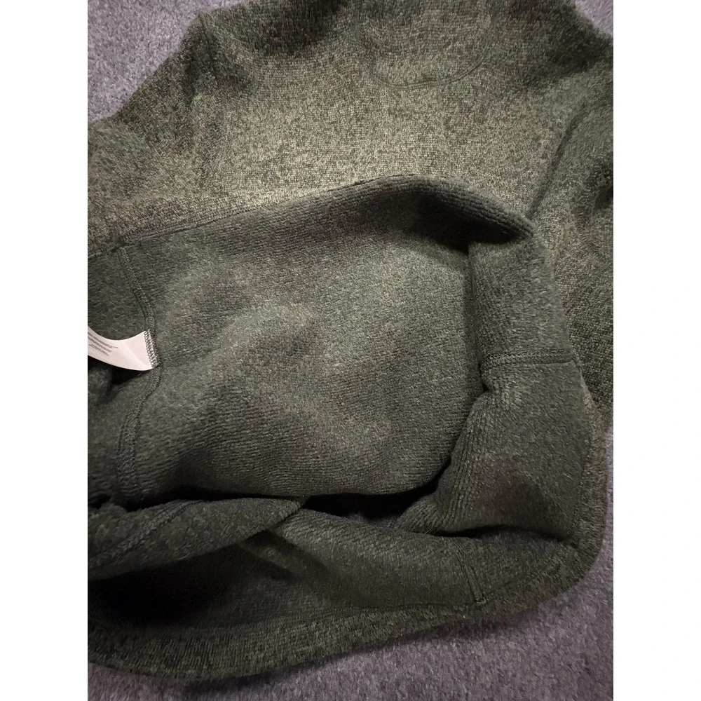 Woolrich Sweater Mens XL Green Fleece Quarter Zip Mock Neck Pullover‎ Zip Pocket